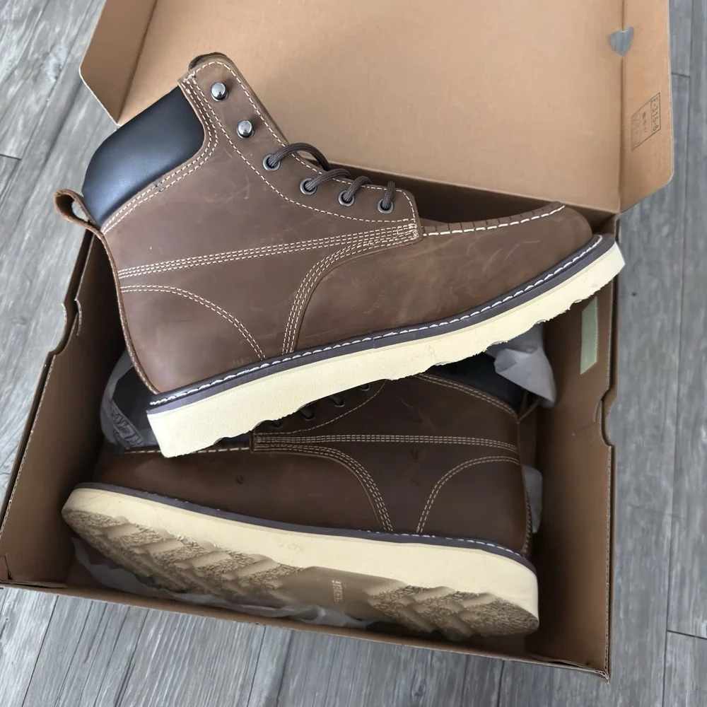 Men's Skechers Kadmiel Bennot Work‎ Boot Brown 200180 Size US 10.5